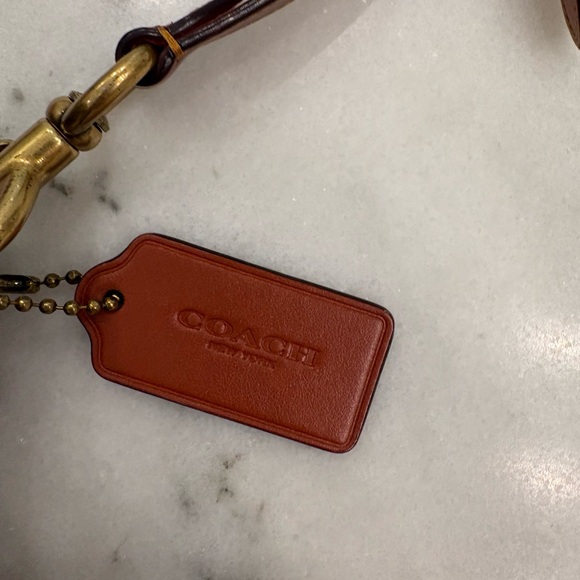 Coach Brown Leather & Signature Canvas Crossbody Bag - Picture 2 of 8